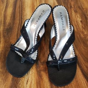 Rampage Marlie Sequined Black Heel - 8